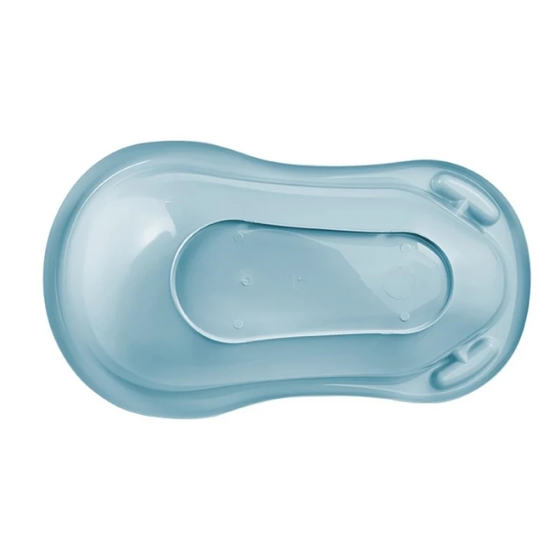 KEEEPER Baby Bath Tub 84cm Wiktoria Pure Blue – Ergonomic Non-Slip Bathtub with Drain Plug, BPA-Free PP, 25L