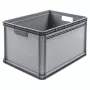 keeeper Robert 64L Heavy-Duty Transport Box, 60 kg Load, 600x400x320 mm, Grey