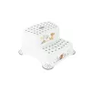 keeeper kids Two-Tier Step Stool Igor Lion King, White with Disney Graphics, 40x37x21 cm, Anti-Slip, 120 kg Capacity