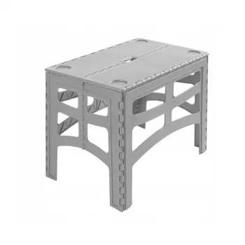 keeeper Folding Outdoor Table Timo L, Nordic Grey, 70 x 45 x 55 cm, Load Capacity 80 kg