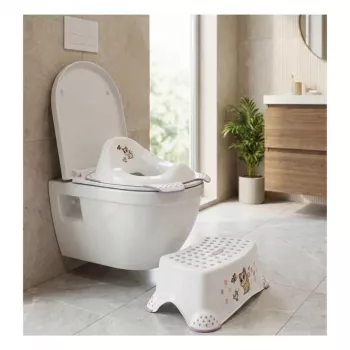 keeeper Toilet Training Seat with Anti-Slip Function Ewa “Cats” 30x40x15cm White