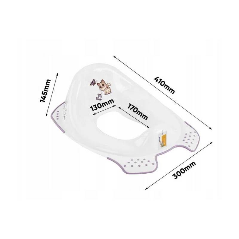 keeeper Toilet Training Seat with Anti-Slip Function Ewa “Cats” 30x40x15cm White