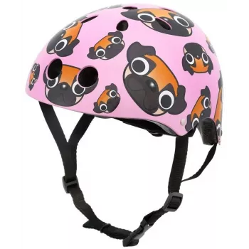 Hornit Pug Kids' Cycling Helmet with LED Lights - Pink, 48-53 cm PUS806