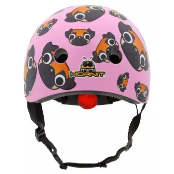 Hornit Pug Kids' Cycling Helmet with LED Lights - Pink, 48-53 cm PUS806