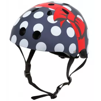 Hornit POM913 Polka Dot Multi-Sport Helmet for Kids, 53-58 cm, Black/Blue/Red/White