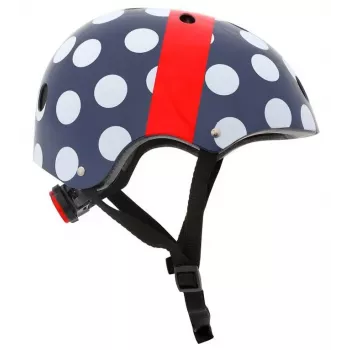 Hornit POM913 Polka Dot Multi-Sport Helmet for Kids, 53-58 cm, Black/Blue/Red/White