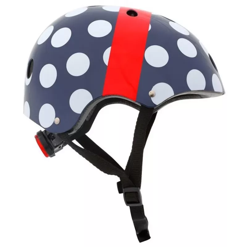 Hornit POM913 Polka Dot Multi-Sport Helmet for Kids, 53-58 cm, Black/Blue/Red/White