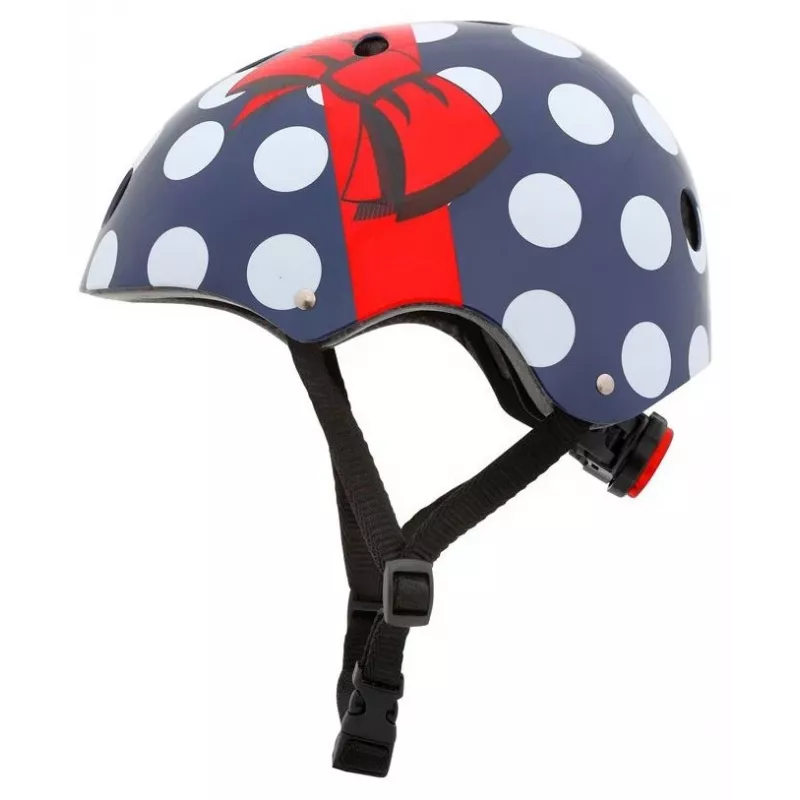 Hornit POM913 Polka Dot Multi-Sport Helmet for Kids, 53-58 cm, Black/Blue/Red/White