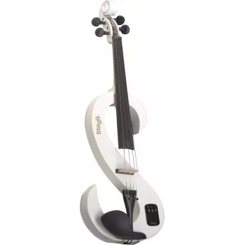 Stagg SEVN44WH Electric Violin 4/4 with Headphone Output and Accessories - White