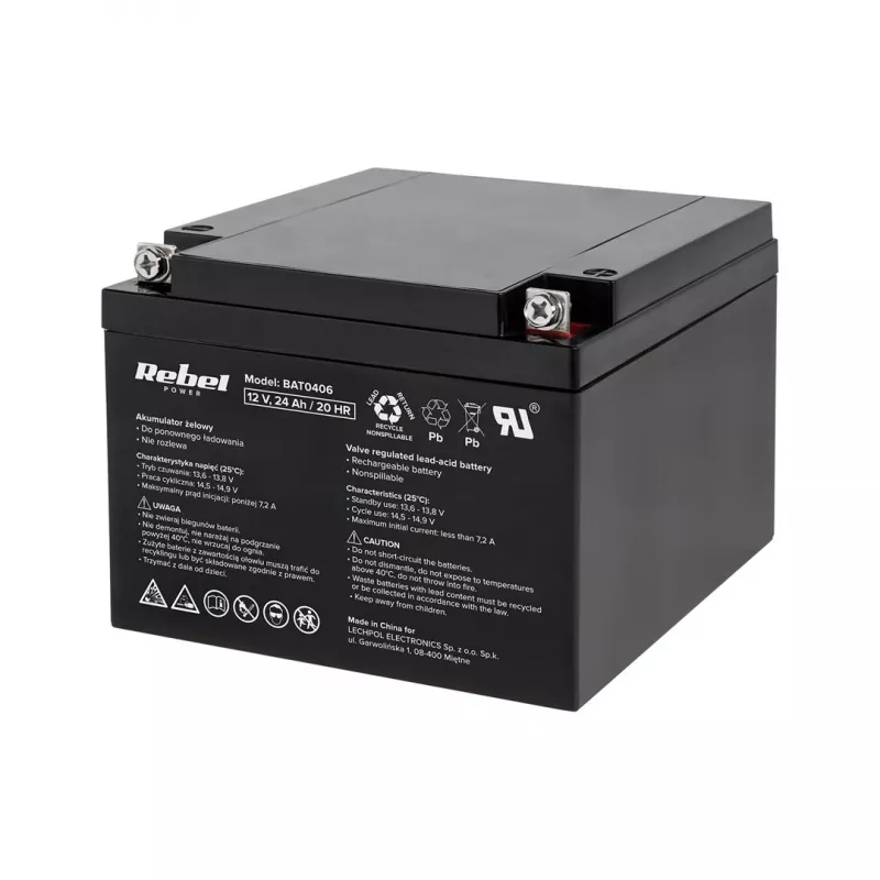 Rebel Gel Battery 12V 24Ah VRLA AGM Deep Cycle for UPS Solar Alarm