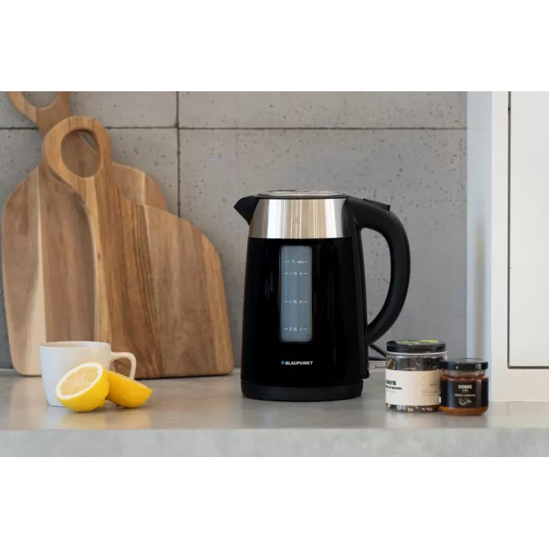 Blaupunkt EKP412 Electric Kettle 1.7L 2200W Stainless Steel Silver/Black