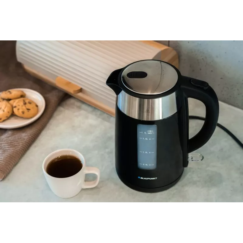 Blaupunkt EKP412 Electric Kettle 1.7L 2200W Stainless Steel Silver/Black