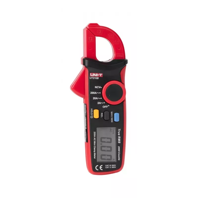 UNI-T UT210B Digital Clamp Meter 200A AC/DC with NCV, True RMS, Auto Range