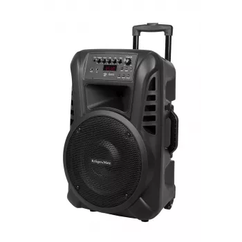 KRUGER & MATZ KM1712 40W Active Speaker Cabinet with 2 UHF Wireless Microphones, Bluetooth, USB, SD, FM Radio