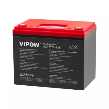 VOLT POLSKA 100Ah Bluetooth LiFePO4 Battery 12.8V 1280Wh with BMS and App Monitoring