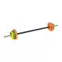 REBEL ACTIVE 20 kg Cast Iron Barbell Set with 140 cm Bar