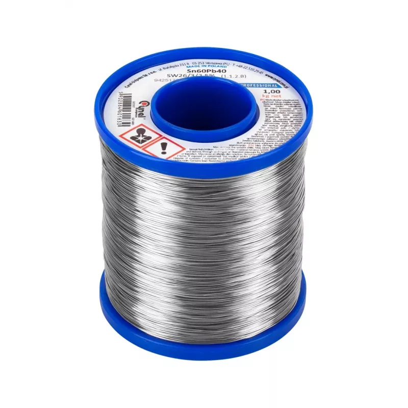 CYNEL LEC-LUT0112-1000 Sn60Pb40 Rosin Core Solder Wire 3mm 1kg Spool