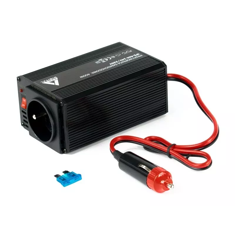 AZO Digital IPS-400 24V DC to 230V AC Modified Sine Wave Power Inverter 400W