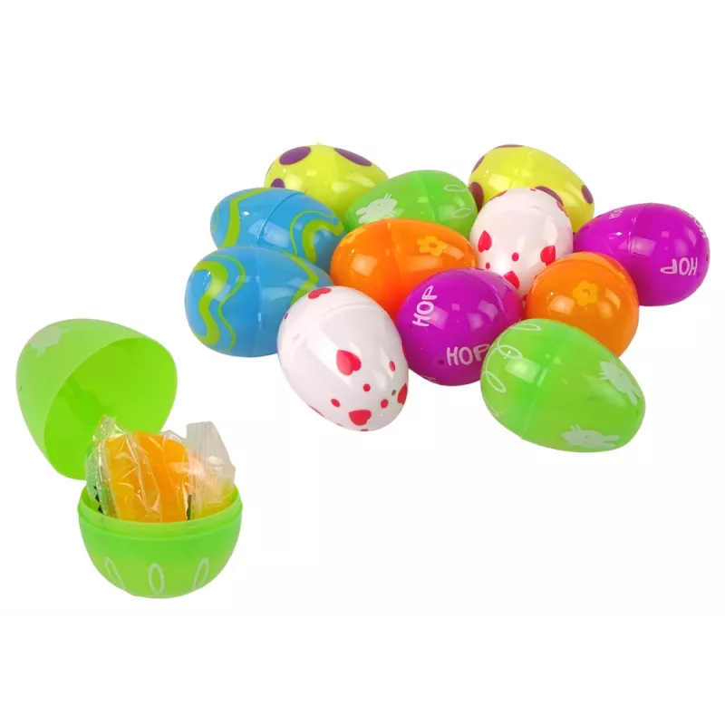LEAN TOYS Easter Eggs Squishy Rabbit Toy Pack 12 Pieces