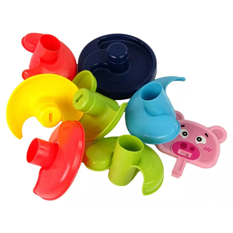 LEAN TOYS Educational Ball Slide 6 Levels Pig Basket Sorter