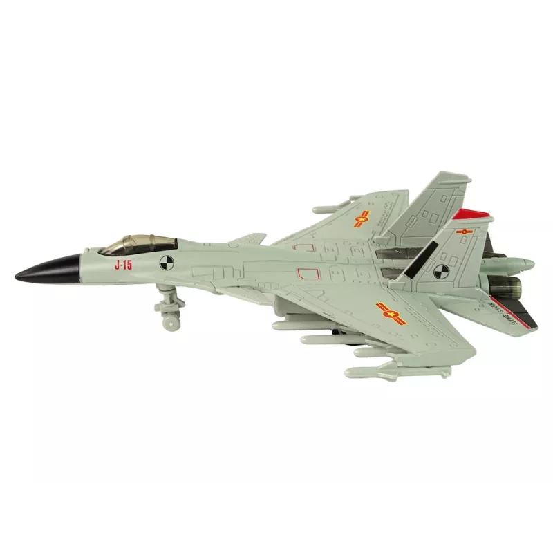 LEAN TOYS 15410 Gray Friction Drive Fighter Plane 1:72
