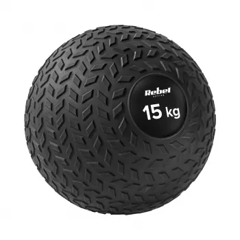 Rebel Active Slam Ball 15 kg 23 cm Black - Medicine Ball for Strength and Rehabilitation
