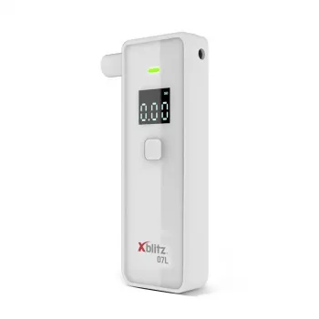 XBLITZ 07L Semiconductor Breathalyzer with LCD Backlight, 5 Mouthpieces, CE Certified
