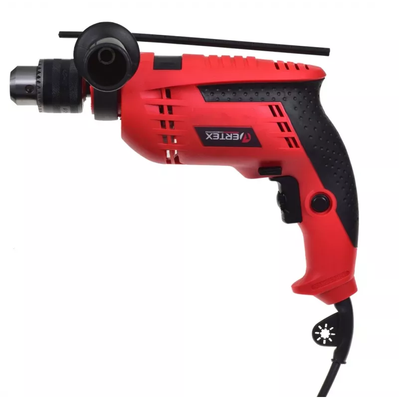 VERTEX VWU710 710W Hammer Drill with 13mm Keyed Chuck, 0-2800 RPM, 0-44800 BPM, Variable Speed, Reversible, Auxiliary Handle, Depth Stop