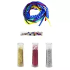 LEAN TOYS DIY Glitter Ribbon Bracelet Making Kit, 10 Bracelets, Ages 6+