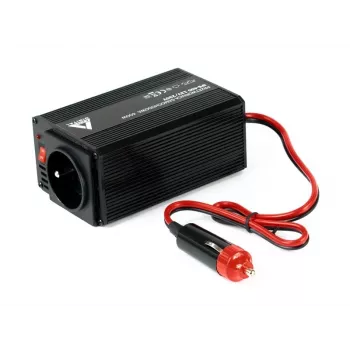AZO Digital IPS-400 400W 12V DC to 230V AC Modified Sine Wave Power Inverter with Schuko Socket, Battery Clamps and Cigarette Lighter Plug