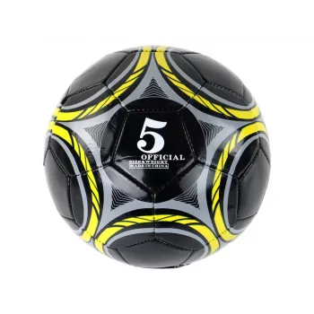 LEAN TOYS Black Football Ball 24 cm Size 5