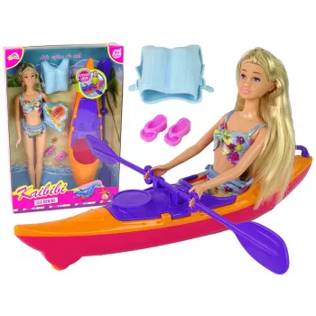 LEAN TOYS Doll Accessories Kayak Orange