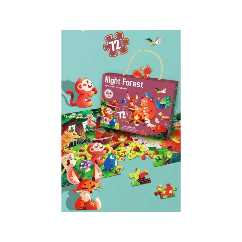 LEAN TOYS Forest Animals 72-Piece Kids Jigsaw Puzzle