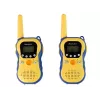 LEAN TOYS Walkie Talkies for Kids Yellow - PMR446 Two-Way Radio Set with 8 Channels, Up to 3 km Range, Backlit LCD, Flashlight, VOX, Belt Clip - 2 Units