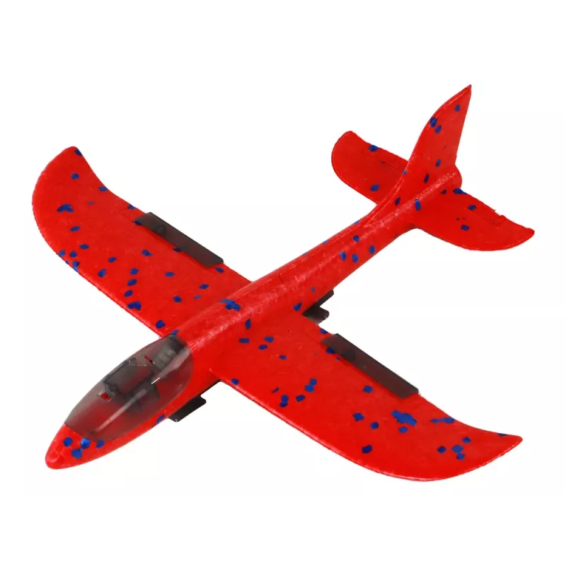LEAN TOYS Airplane Soap Bubbles Launcher Gun Red