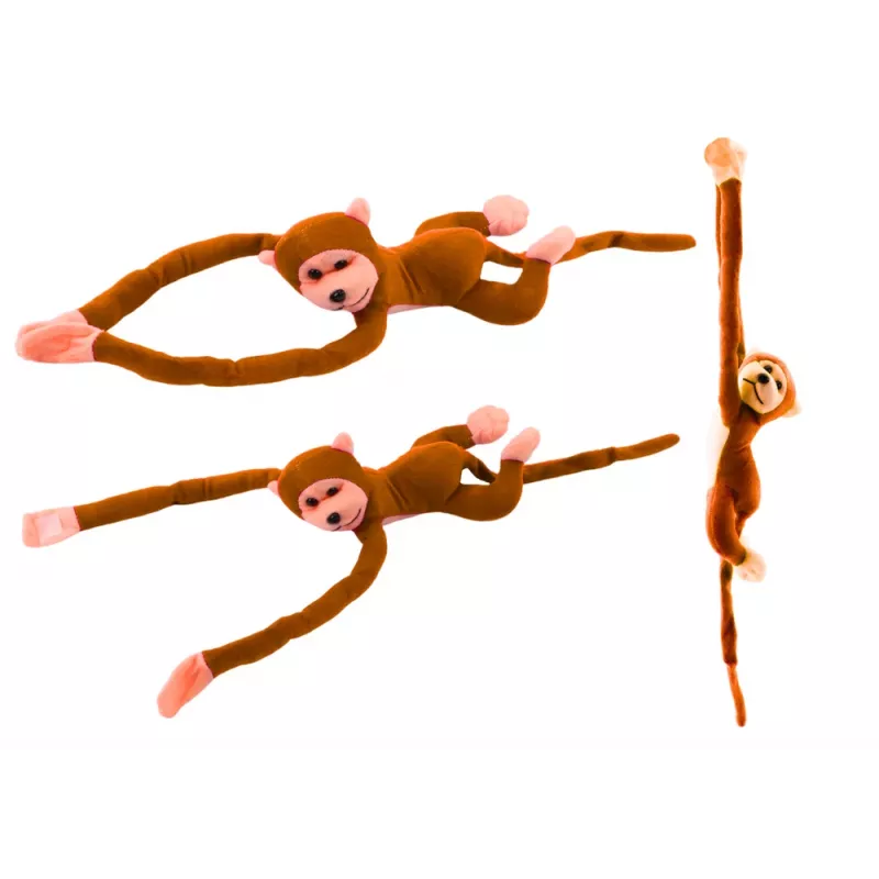 LEAN TOYS Plush Monkey Mascot with Sound, Light Brown 80 cm