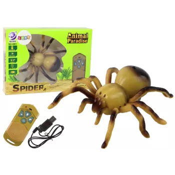 LEAN TOYS Remote Controlled Tarantula Spider RC Toy Yellow 27/40 MHz