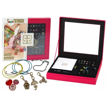 LEAN TOYS DIY Jewelry Making Kit - Bracelets, Beads & Pendants, 300+ Beads, 50+ Charms, Elastic String, Clasps, Reusable Box, Ages 6+