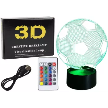 LEAN TOYS Wireless 3D LED Moon Lamp with Remote Control and Touch, 16 Colors, Dimmable, Rechargeable, PLA, 150 mm