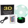 LEAN TOYS Wireless 3D LED Moon Lamp with Remote Control and Touch, 16 Colors, Dimmable, Rechargeable, PLA, 150 mm