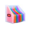 LEAN Vertical Document Organizer Folder Colored Tabs Pockets A4