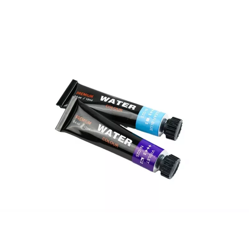LEAN Acrylic Paint Set in Tubes, 12 Colours, 12 ml Each, Student Grade