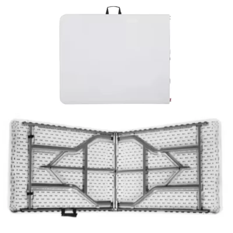 LEAN Folding Table with Lock, White, 180 x 74 cm