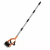 LEAN TOYS Rotary Garden Weeder with Telescopic Handle, 5-Star Tines, Adjustable 90-150 cm, Green/Black