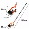 LEAN TOYS Rotary Garden Weeder with Telescopic Handle, 5-Star Tines, Adjustable 90-150 cm, Green/Black