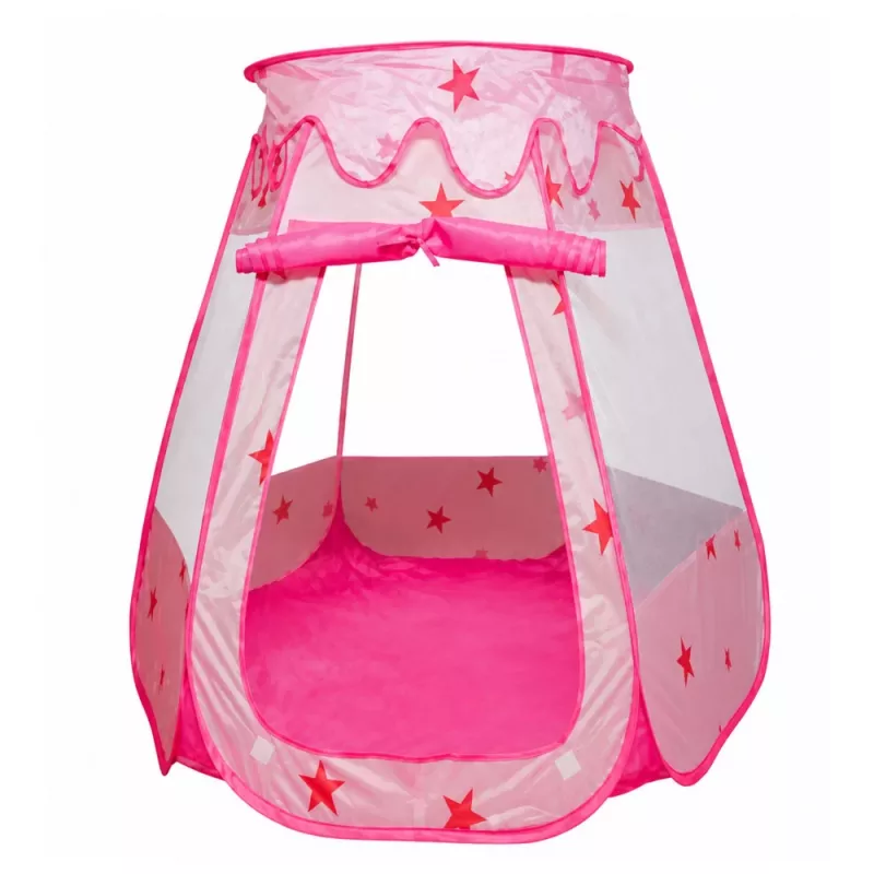 LEAN TOYS Children's Play Tent, Dry Pool, Ball Pit, Garden Room, Stars, Pink