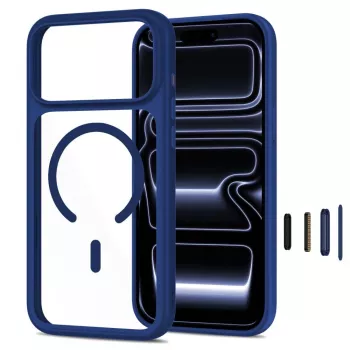 TECH-PROTECT MagOne MagSafe Case + Glass 2-Pack for iPhone 17 Pro / 18 Pro Deep Blue/Clear