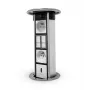 LEGRAND EM/HU-STP-1S-3EU Desktop Column Empty Enclosure for 8 Modules, Aluminium/Black