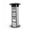 LEGRAND EM/HU-STP-1S-3EU Desktop Column Empty Enclosure for 8 Modules, Aluminium/Black