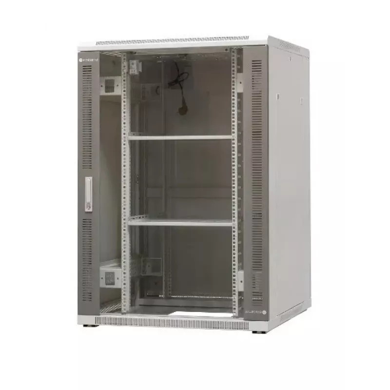 EmiterNet Top 24U Free-standing Rack Cabinet, 800x800x1180 mm, Glass Front Door, Black EM/SH05D-8824